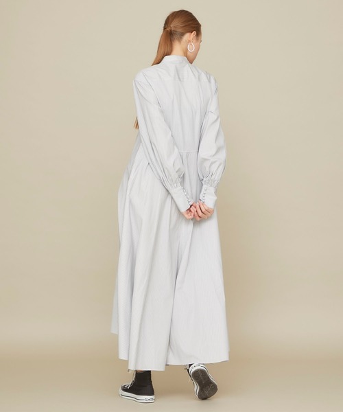 STUDIOUS（ステュディオス）の「【THE AD+】マキシシャツドレス（シャツワンピース・レディース・グレー/アッシュブラウン・2）」の4枚目の写真
