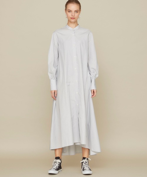 STUDIOUS（ステュディオス）の「【THE AD+】マキシシャツドレス（シャツワンピース・レディース・グレー/アッシュブラウン・2）」の9枚目の写真