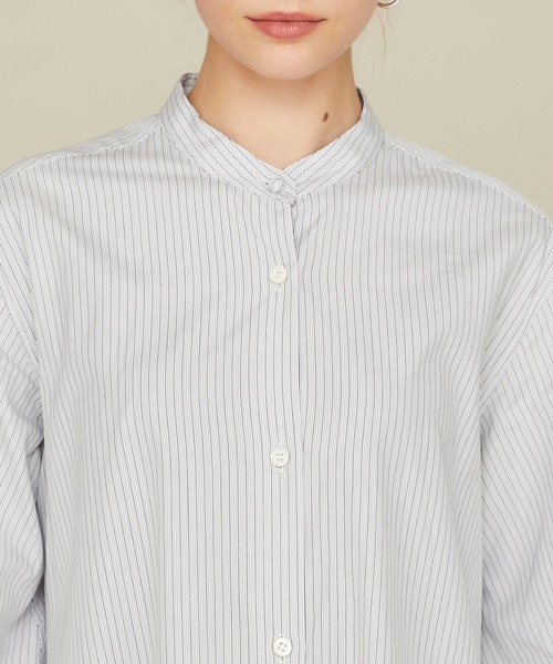 STUDIOUS（ステュディオス）の「【THE AD+】マキシシャツドレス（シャツワンピース・レディース・グレー/アッシュブラウン・2）」の3枚目の写真