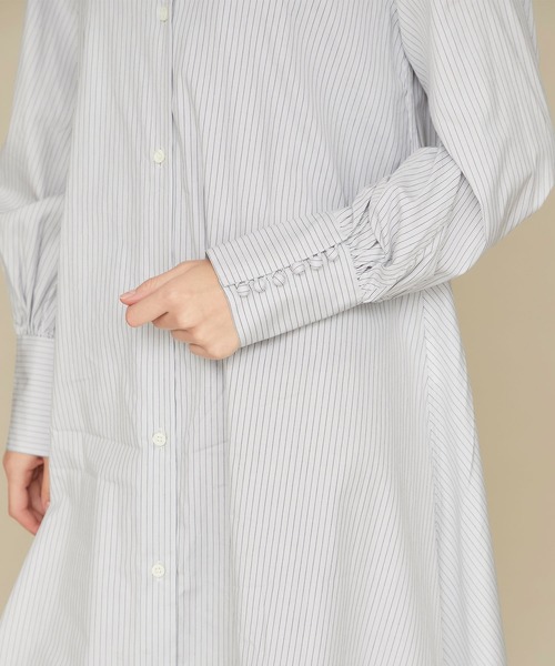 STUDIOUS（ステュディオス）の「【THE AD+】マキシシャツドレス（シャツワンピース・レディース・グレー/アッシュブラウン・2）」の8枚目の写真