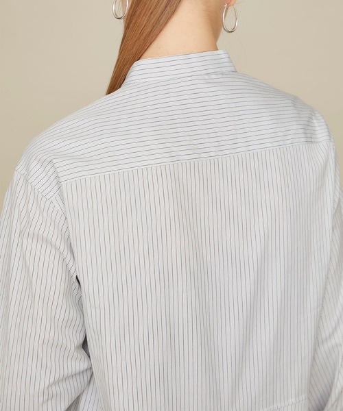 STUDIOUS（ステュディオス）の「【THE AD+】マキシシャツドレス（シャツワンピース・レディース・グレー/アッシュブラウン・2）」の5枚目の写真