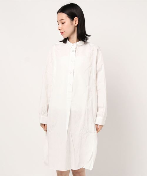 coca（coca）（コカ）の「長袖シャツワンピース（シャツワンピース・レディース・ホワイト・ONE SIZE）」の4枚目の写真