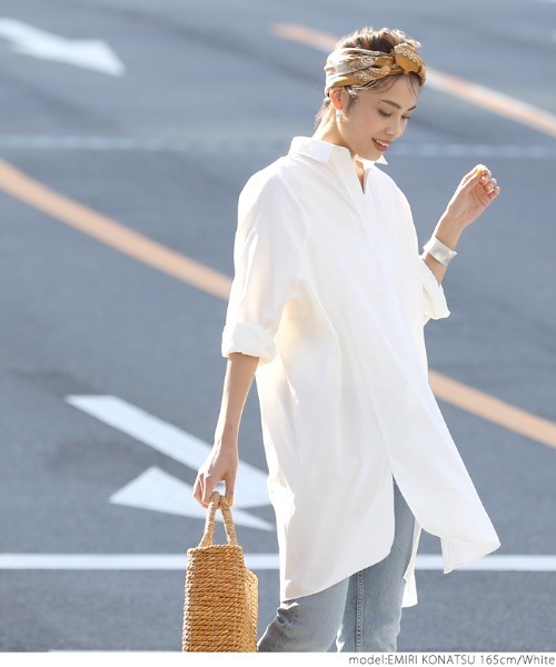 coca（coca）（コカ）の「長袖シャツワンピース（シャツワンピース・レディース・ホワイト・ONE SIZE）」の10枚目の写真