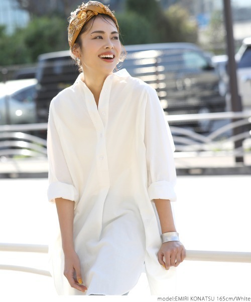 coca（coca）（コカ）の「長袖シャツワンピース（シャツワンピース・レディース・ホワイト・ONE SIZE）」の9枚目の写真