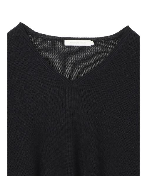 AMERICAN HOLIC（アメリカンホリック）の「Vネック肩落ちゆるニットプルオーバー  ＊（ニット/セーター・レディース・ネイビー/サックスブルー/イエロー/アイボリー/ラベンダー/その他7・M/L）」の18枚目の写真