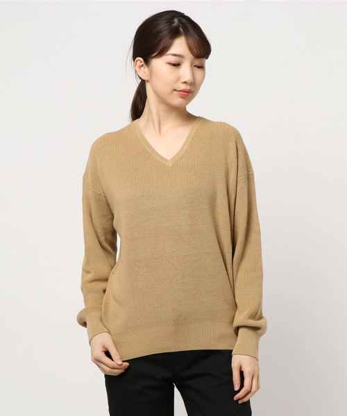 BLANC basque ブランバスク Vネックリブニット オーバーサイズ 長袖