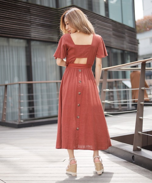 関送込【Marchesa Notte】ギピュールレース フレアミディワンピ ホップフラワーレースフレア ワンピース | ANAYI/アナイ | 三越