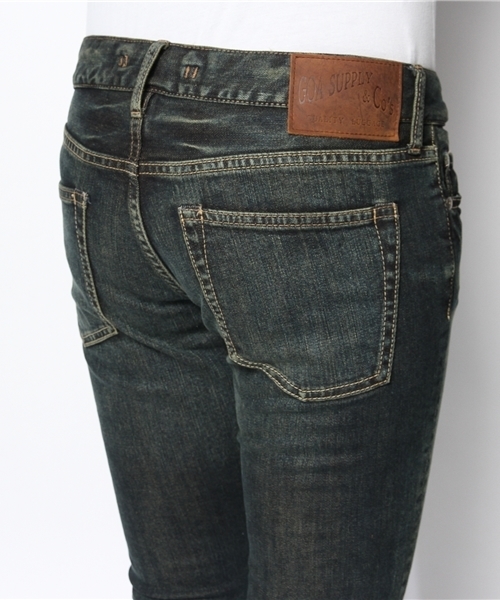 goa（ゴア）の「10ozｽﾄﾚｯﾁﾃﾞﾆﾑ ｽｷﾆｰﾊﾟﾝﾂ（デニムパンツ・レディース・ブラック/インディゴブルー・2/1）」の6枚目の写真