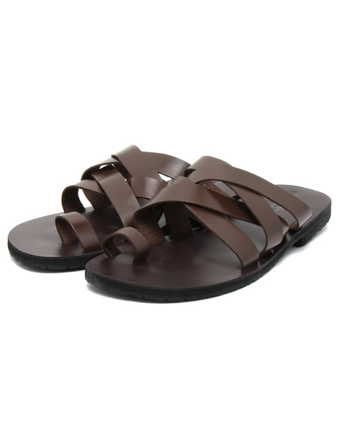 NANO universe（ナノユニバース）の「：レザークロストングサンダル（サンダル・メンズ・ブラック/ブラウン・43/41/42）」の2枚目の写真