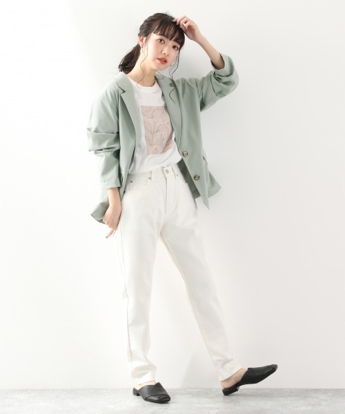 LOWRYS FARM(ローリーズファーム)の「CONEテンセルテーパード 870625(デニムパンツ・レディース・オフホワイト/ブルー/ネイビー・MEDIUM/LARGE)」の6枚目の写真