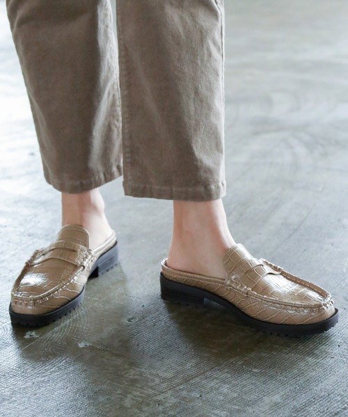 niko and...（ニコアンド）の「オリジナルローファースリッパ（ローファー・レディース・ブラック/ベージュ・MEDIUM/LARGE）」の2枚目の写真