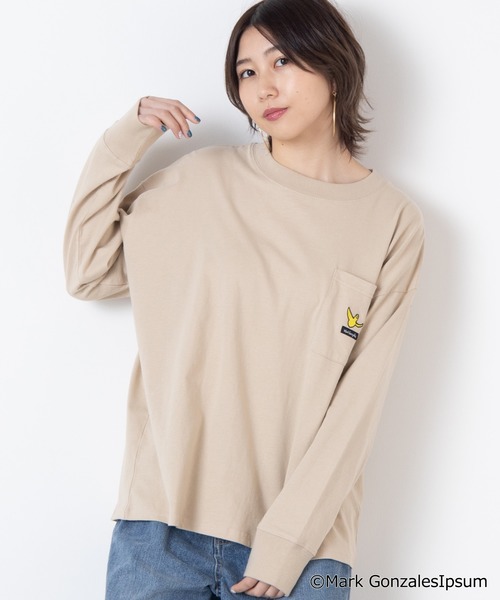 Mark Gonzales(マーク・ゴンザレス)の「∴WEGO/マークゴンザレス別注ビッグシルエットロンT(Tシャツ/カットソー・レディース・ホワイト/ブラック/パープル/ベージュ・FREE)」の14枚目の写真