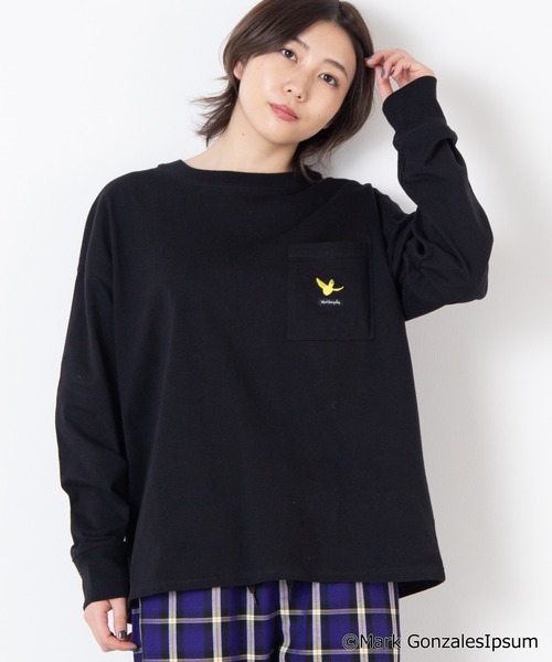 Mark Gonzales(マーク・ゴンザレス)の「∴WEGO/マークゴンザレス別注ビッグシルエットロンT(Tシャツ/カットソー・レディース・ホワイト/ブラック/パープル/ベージュ・FREE)」の10枚目の写真