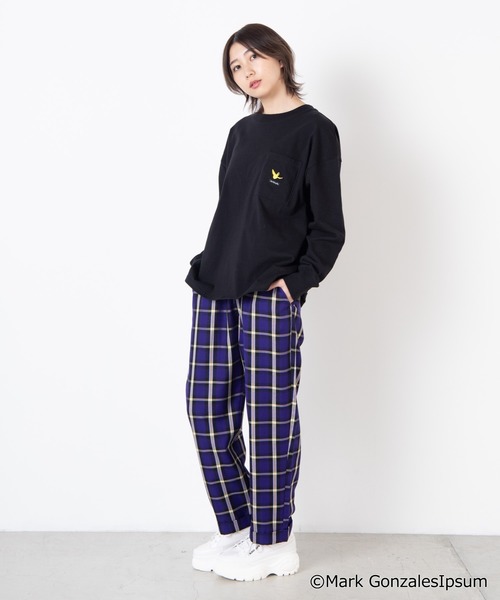 Mark Gonzales(マーク・ゴンザレス)の「∴WEGO/マークゴンザレス別注ビッグシルエットロンT(Tシャツ/カットソー・レディース・ホワイト/ブラック/パープル/ベージュ・FREE)」の13枚目の写真