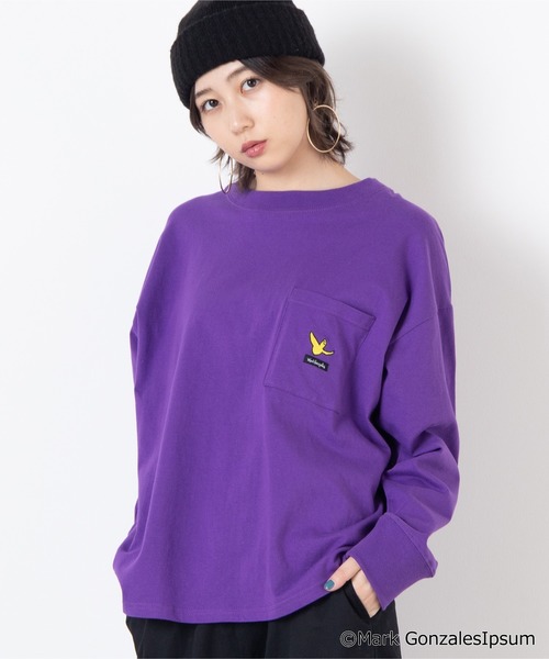 Mark Gonzales(マーク・ゴンザレス)の「∴WEGO/マークゴンザレス別注ビッグシルエットロンT(Tシャツ/カットソー・レディース・ホワイト/ブラック/パープル/ベージュ・FREE)」の18枚目の写真