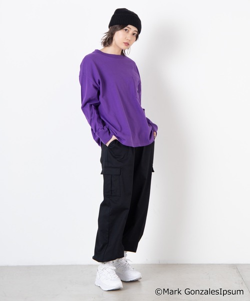 Mark Gonzales(マーク・ゴンザレス)の「∴WEGO/マークゴンザレス別注ビッグシルエットロンT(Tシャツ/カットソー・レディース・ホワイト/ブラック/パープル/ベージュ・FREE)」の21枚目の写真