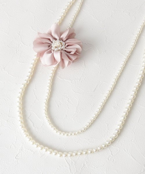 セール コサージュ付き2連パールビジューネックレス ネックレス Its Demo イッツデモ のファッション通販 Zozotown