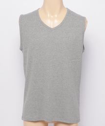 【BLUE STANDARD】リブノースリーブ　タンクトップよりも露出が少なく、Tシャツよりも涼しい絶妙な1枚　スポーツシーンにもオススメ