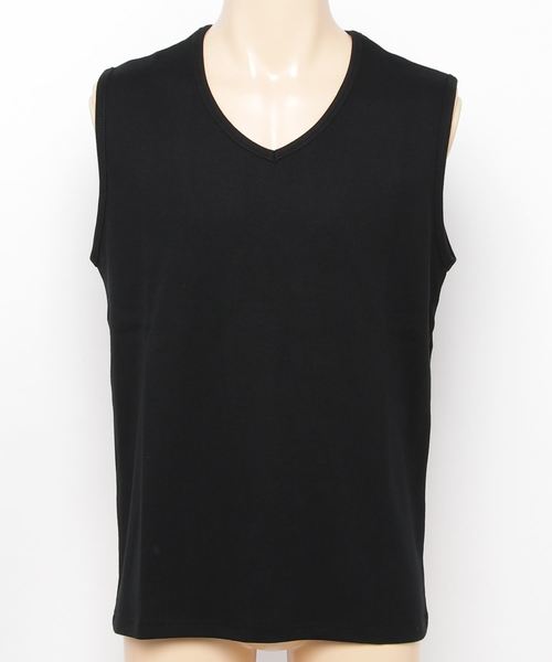 Blue Standard (ブルースタンダード)の「【BLUE STANDARD】リブノースリーブ タンクトップよりも露出が少なく、Tシャツよりも涼しい絶妙な1枚 スポーツシーンにもオススメ(タンクトップ・メンズ・ネイビー/杢グレー/ブラック/ホワイト・MEDIUM/X-LARGE/LARGE)」の3枚目の写真