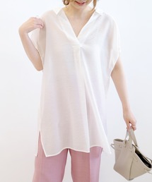 DouDou | バックボタンフレンチブラウス(シャツ/ブラウス)