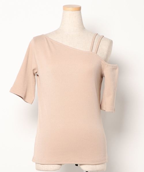 SpRay(スプレイ)の「リブワンショルライクカットソー(Tシャツ/カットソー・レディース・ブラウン/ベージュ/ダークブラウン/ブラック・FREE)」の8枚目の写真