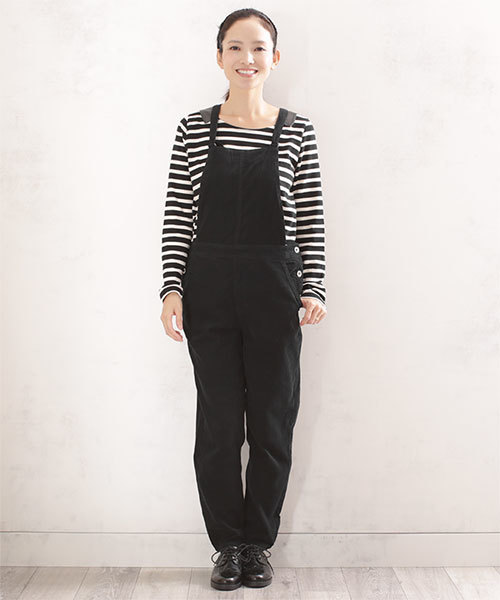 NANO universe(ナノユニバース)の「コーデュロイサロペット(サロペット/オーバーオール・レディース・オフホワイト/ブルー/ブラック・38/36)」の17枚目の写真