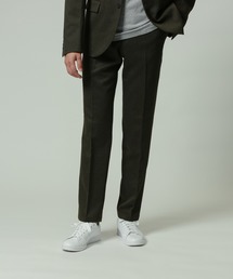 ＜WASHABLE＞ウールライクストレッチツイル テーパードパンツ