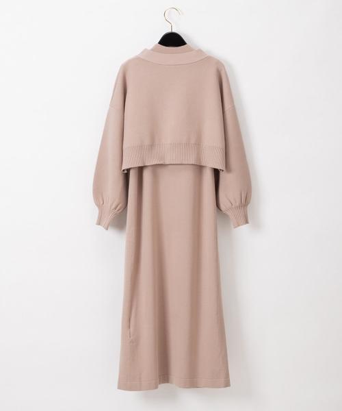 Diagram（ダイアグラム）の「ハイネックストレートニットワンピース  