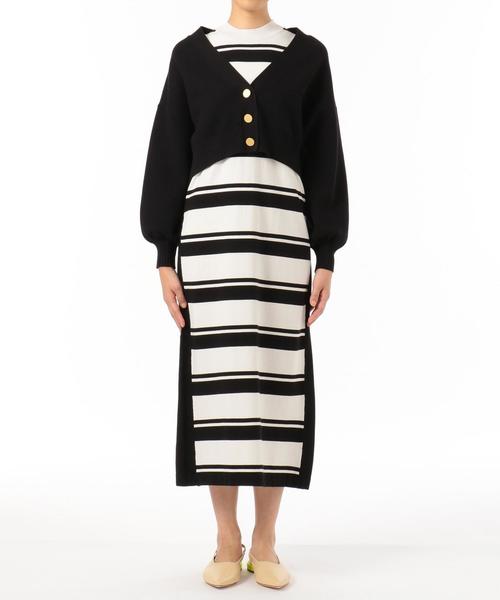 Diagram（ダイアグラム）の「ハイネックストレートニットワンピース  