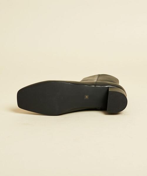 BEAUTY&YOUTH UNITED ARROWS（ビューティーアンドユースユナイテッドアローズ）の「BY∴ レザースクエアトゥ ショートブーツ ◆（ブーツ・レディース・ダークブラウン/ブラック・38/37h/36h/36/37）」の14枚目の写真