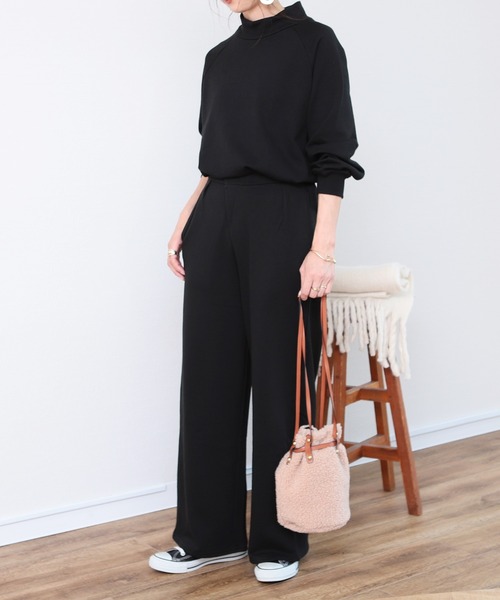 reca(レカ)の「タックスウェットワイド パンツ(その他パンツ・レディース・アッシュグレー/ブラック・M)」の8枚目の写真