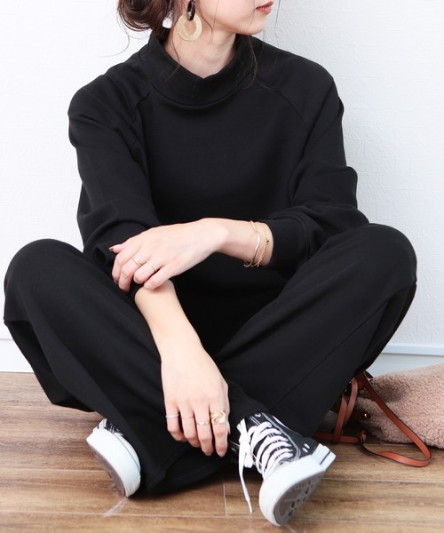 reca(レカ)の「タックスウェットワイド パンツ(その他パンツ・レディース・アッシュグレー/ブラック・M)」の9枚目の写真