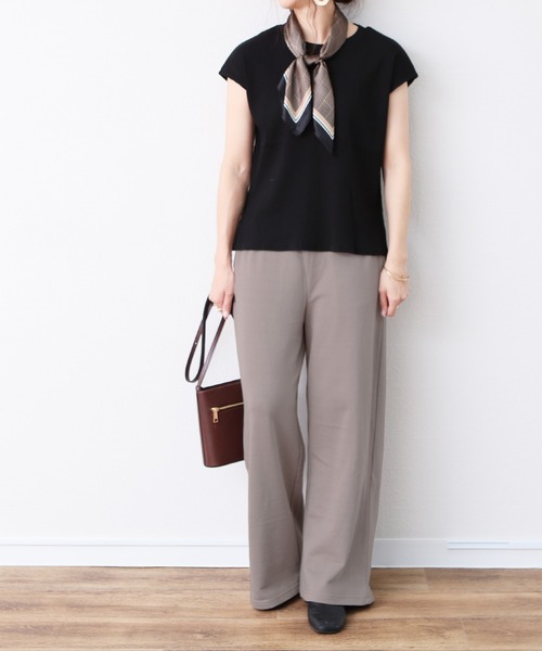 reca(レカ)の「タックスウェットワイド パンツ(その他パンツ・レディース・アッシュグレー/ブラック・M)」の11枚目の写真