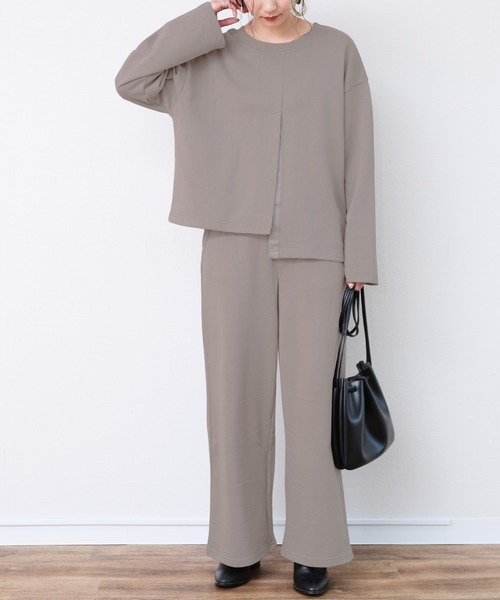 reca(レカ)の「タックスウェットワイド パンツ(その他パンツ・レディース・アッシュグレー/ブラック・M)」の13枚目の写真