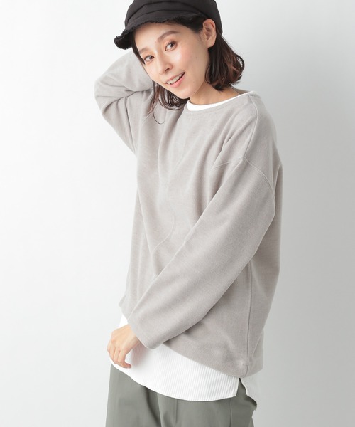 LEPSIM(レプシィム)の「フェイクレイヤードロンT 922221(Tシャツ/カットソー・レディース・ブラック/グレー/グレイッシュベージュ/ライトグレー/ベージュ・FREE)」の3枚目の写真
