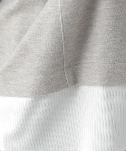 LEPSIM(レプシィム)の「フェイクレイヤードロンT 922221(Tシャツ/カットソー・レディース・ブラック/グレー/グレイッシュベージュ/ライトグレー/ベージュ・FREE)」の17枚目の写真