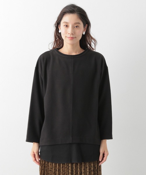 LEPSIM(レプシィム)の「フェイクレイヤードロンT 922221(Tシャツ/カットソー・レディース・ブラック/グレー/グレイッシュベージュ/ライトグレー/ベージュ・FREE)」の9枚目の写真