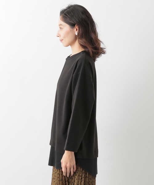 LEPSIM(レプシィム)の「フェイクレイヤードロンT 922221(Tシャツ/カットソー・レディース・ブラック/グレー/グレイッシュベージュ/ライトグレー/ベージュ・FREE)」の10枚目の写真