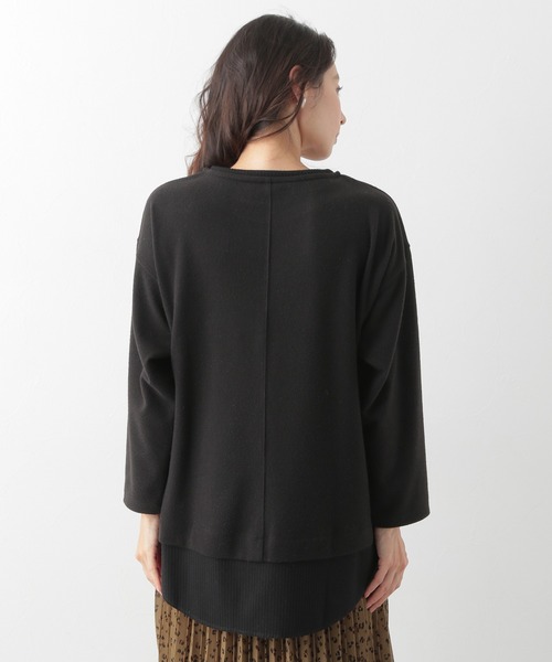 LEPSIM(レプシィム)の「フェイクレイヤードロンT 922221(Tシャツ/カットソー・レディース・ブラック/グレー/グレイッシュベージュ/ライトグレー/ベージュ・FREE)」の11枚目の写真