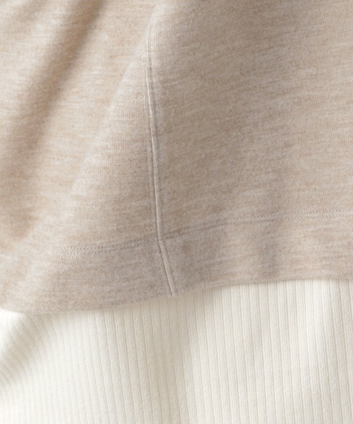 LEPSIM(レプシィム)の「フェイクレイヤードロンT 922221(Tシャツ/カットソー・レディース・ブラック/グレー/グレイッシュベージュ/ライトグレー/ベージュ・FREE)」の18枚目の写真