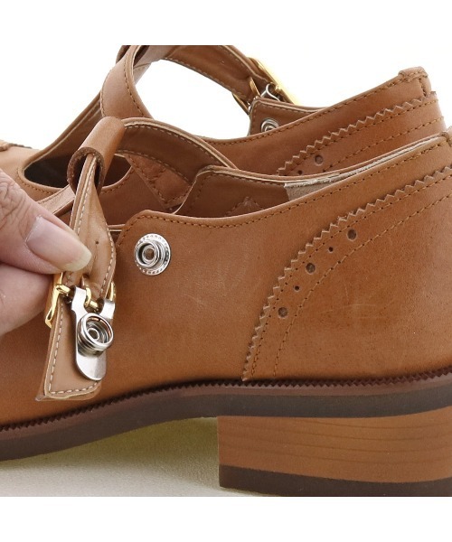 あしながおじさん(アシナガオジサン)の「丸みTストラップシューズ -0701105(パンプス・レディース・ブラック/アイボリー/ブラウン・22.5cm/23.0cm/23.5cm/24.0cm/24.5cm)」の8枚目の写真