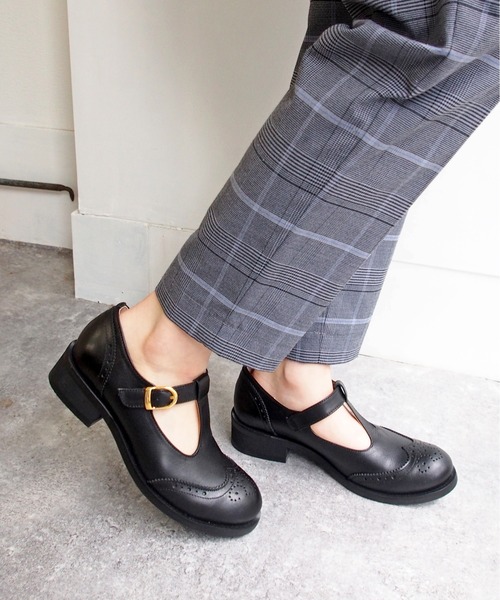 あしながおじさん(アシナガオジサン)の「丸みTストラップシューズ -0701105(パンプス・レディース・ブラック/アイボリー/ブラウン・22.5cm/23.0cm/23.5cm/24.0cm/24.5cm)」の15枚目の写真