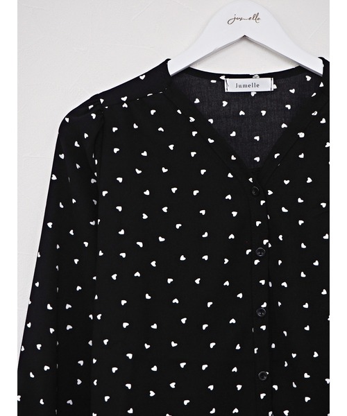 JUMELLE（ジュメロ）の「ハートブラウス（シャツ/ブラウス・レディース・ブラック/ホワイト・FREE）」の6枚目の写真