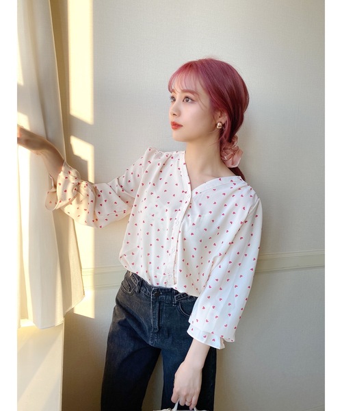 JUMELLE（ジュメロ）の「ハートブラウス（シャツ/ブラウス・レディース・ブラック/ホワイト・FREE）」の15枚目の写真