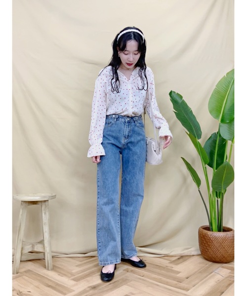 JUMELLE（ジュメロ）の「ハートブラウス（シャツ/ブラウス・レディース・ブラック/ホワイト・FREE）」の3枚目の写真