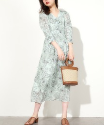 natural couture | 線画ジャガードワンピース(ワンピース)