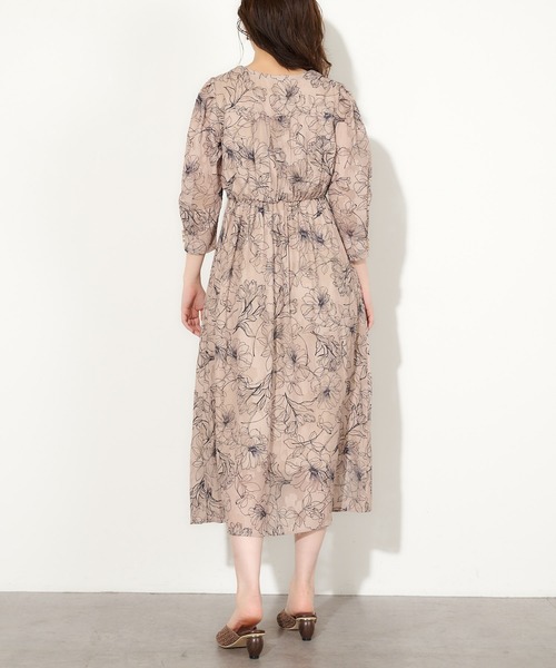 natural couture（ナチュラルクチュール）の「線画ジャガードワンピース（ワンピース・レディース・ミント/アイボリー/ベージュ・FREE）」の21枚目の写真
