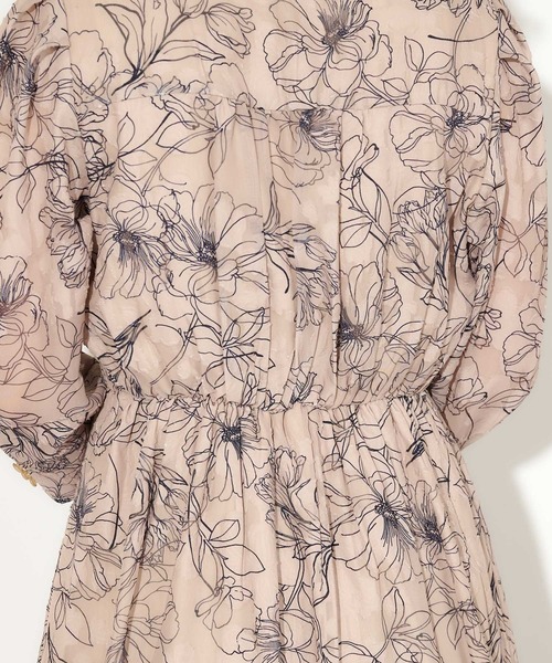 natural couture（ナチュラルクチュール）の「線画ジャガードワンピース（ワンピース・レディース・ミント/アイボリー/ベージュ・FREE）」の6枚目の写真