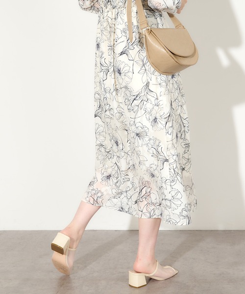 natural couture（ナチュラルクチュール）の「線画ジャガードワンピース（ワンピース・レディース・ミント/アイボリー/ベージュ・FREE）」の19枚目の写真