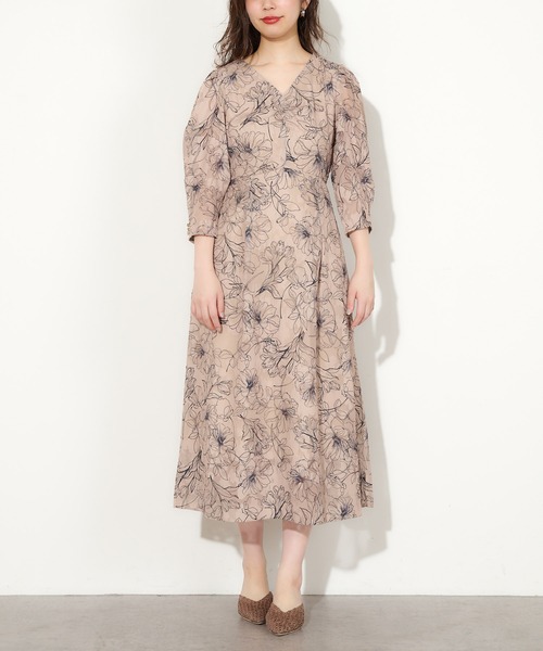 natural couture（ナチュラルクチュール）の「線画ジャガードワンピース（ワンピース・レディース・ミント/アイボリー/ベージュ・FREE）」の18枚目の写真